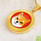 Shiba Inu (SHIB) Circle Necklace Stainless Steel or 18k Gold 18-22"-Express Your Love Gifts