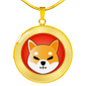 Shiba Inu (SHIB) Circle Necklace Stainless Steel or 18k Gold 18-22"-Express Your Love Gifts