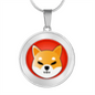 Shiba Inu (SHIB) Circle Necklace Stainless Steel or 18k Gold 18-22"-Express Your Love Gifts