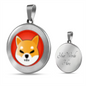 Shiba Inu (SHIB) Circle Necklace Stainless Steel or 18k Gold 18-22"-Express Your Love Gifts