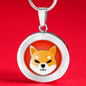 Shiba Inu (SHIB) Circle Necklace Stainless Steel or 18k Gold 18-22"-Express Your Love Gifts