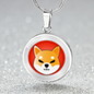 Shiba Inu (SHIB) Circle Necklace Stainless Steel or 18k Gold 18-22"-Express Your Love Gifts