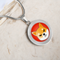 Shiba Inu (SHIB) Circle Necklace Stainless Steel or 18k Gold 18-22"-Express Your Love Gifts