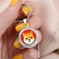 Shiba Inu (SHIB) Circle Necklace Stainless Steel or 18k Gold 18-22"-Express Your Love Gifts