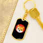 Shiba Inu (SHIB) Crypto Cryptocurrency Keychain Stainless Steel or 18k Gold Dog Tag Keyring-Express Your Love Gifts