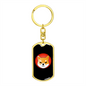 Shiba Inu (SHIB) Crypto Cryptocurrency Keychain Stainless Steel or 18k Gold Dog Tag Keyring-Express Your Love Gifts