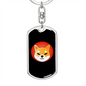 Shiba Inu (SHIB) Crypto Cryptocurrency Keychain Stainless Steel or 18k Gold Dog Tag Keyring-Express Your Love Gifts