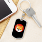 Shiba Inu (SHIB) Crypto Cryptocurrency Keychain Stainless Steel or 18k Gold Dog Tag Keyring-Express Your Love Gifts