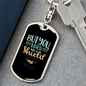 Shield Around Me Psalms 3:3 Keychain Stainless Steel or 18k Gold Dog Tag Keyring-Express Your Love Gifts