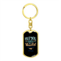 Shield Around Me Psalms 3:3 Keychain Stainless Steel or 18k Gold Dog Tag Keyring-Express Your Love Gifts