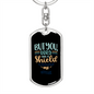 Shield Around Me Psalms 3:3 Keychain Stainless Steel or 18k Gold Dog Tag Keyring-Express Your Love Gifts