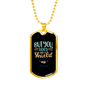 Shield Around Me Psalms Christian Necklace Stainless Steel or 18k Gold Dog Tag 24" Chain-Express Your Love Gifts