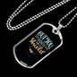 Shield Around Me Psalms Christian Necklace Stainless Steel or 18k Gold Dog Tag 24" Chain-Express Your Love Gifts