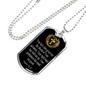 Shield Of Salvation Cross Dog Tag Stainless Steel or 18k Gold 24" Chain-Express Your Love Gifts