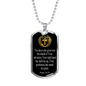 Shield Of Salvation Cross Dog Tag Stainless Steel or 18k Gold 24" Chain-Express Your Love Gifts