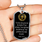 Shield Of Salvation Cross Dog Tag Stainless Steel or 18k Gold 24" Chain-Express Your Love Gifts
