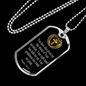 Shield Of Salvation Cross Dog Tag Stainless Steel or 18k Gold 24" Chain-Express Your Love Gifts