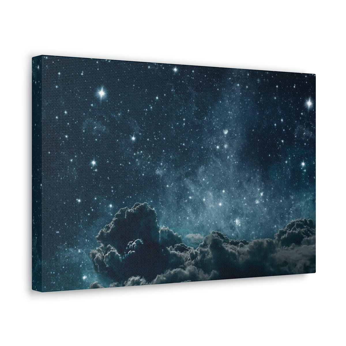 Shining Stars at the Night Sky Scene Beautiful Incredible and Astounding Cloudy Night Beauty Nature Scene Starry Sky at Night Wall Art Ready to Hang Unframed-Express Your Love Gifts