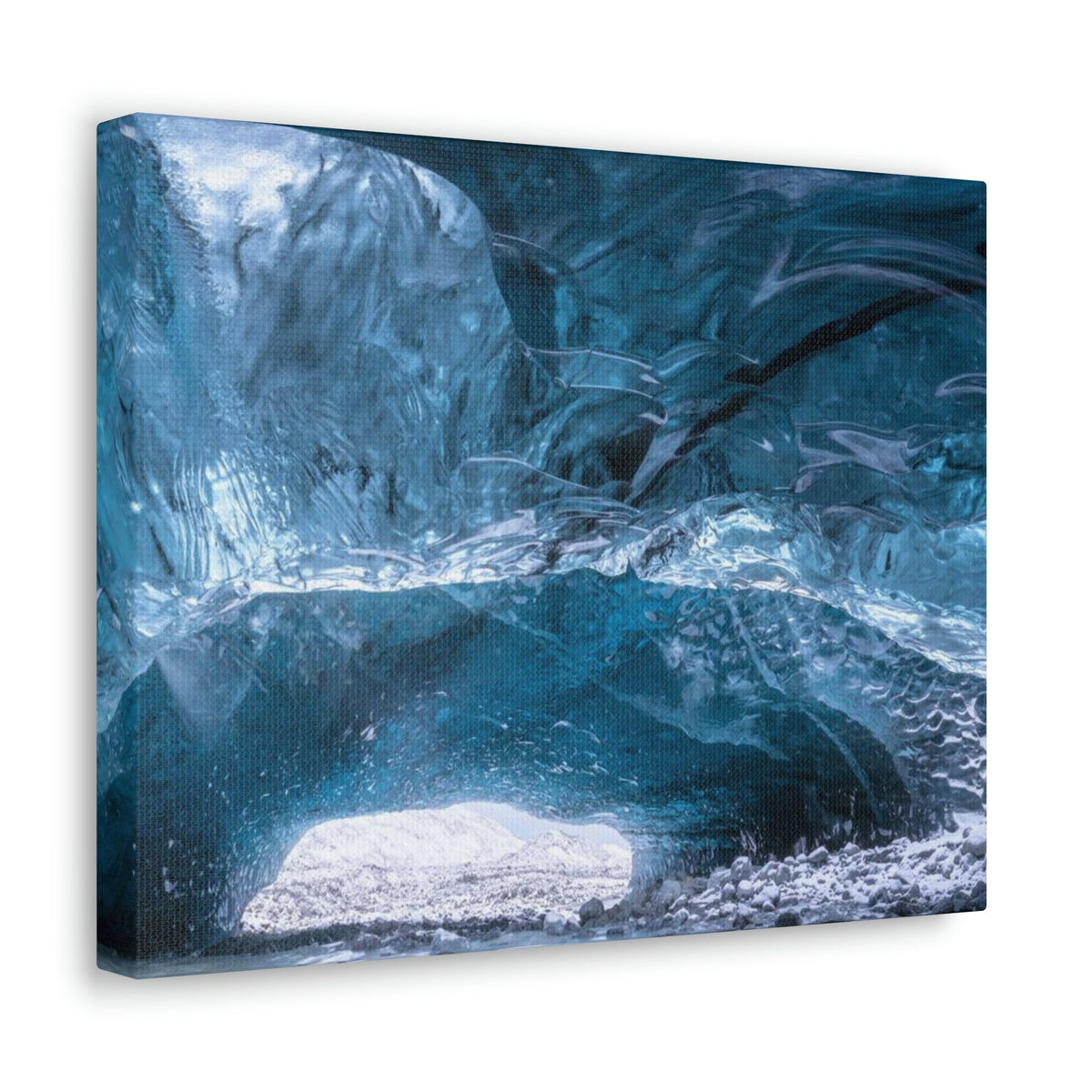 Shocking View Inside an Ice Cave Scene Beautiful Extraordinary and Surprising Cave Beauty Nature Scene Big Thousand Year Ice Cave Wall Art Ready to Hang Unframed-Express Your Love Gifts