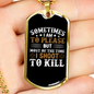 Shoot To Kill Hunting Necklace Stainless Steel or 18k Gold Dog Tag 24" Chain-Express Your Love Gifts