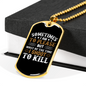 Shoot To Kill Hunting Necklace Stainless Steel or 18k Gold Dog Tag 24" Chain-Express Your Love Gifts