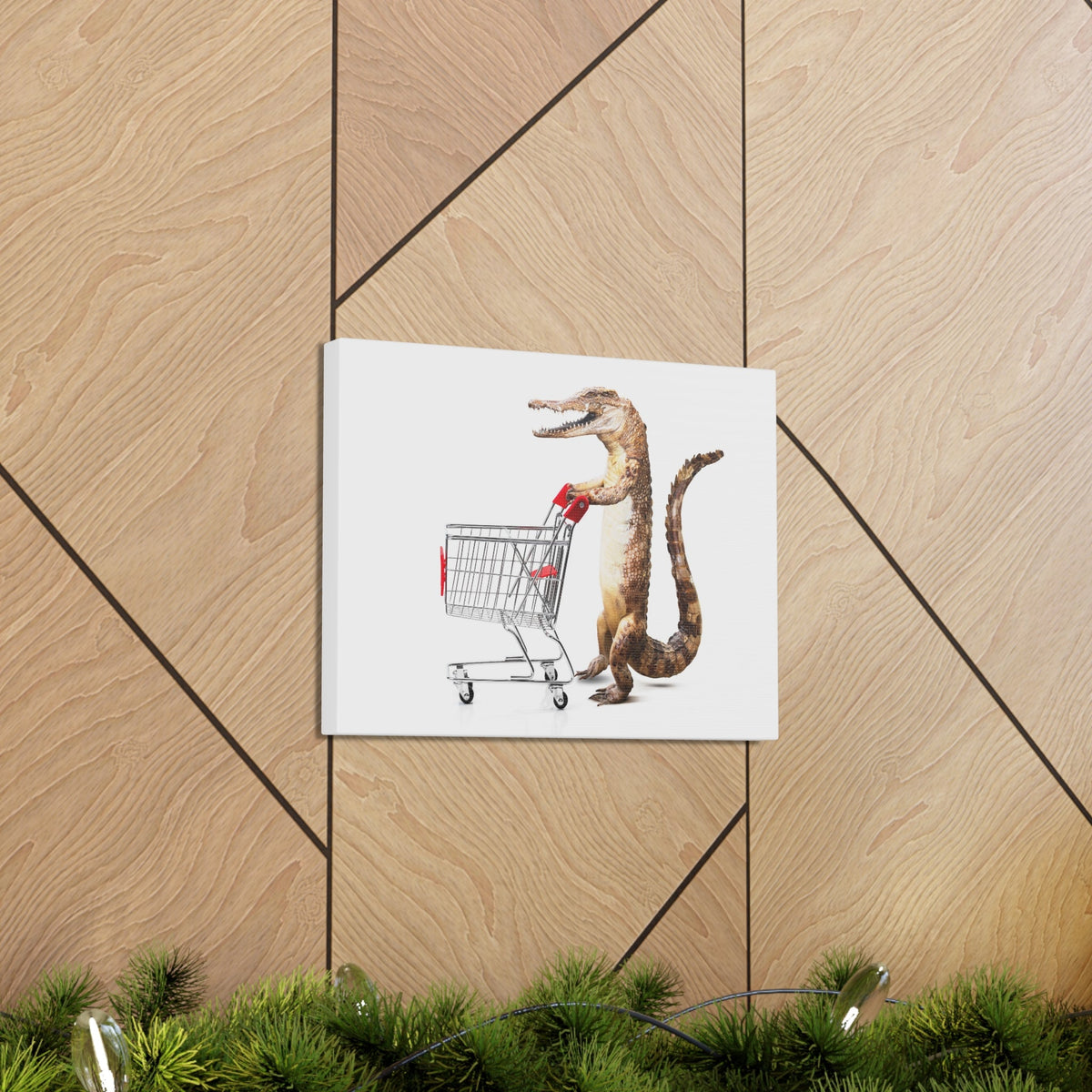 Shopping Alligator Wall Art Canvas Unframed-Express Your Love Gifts