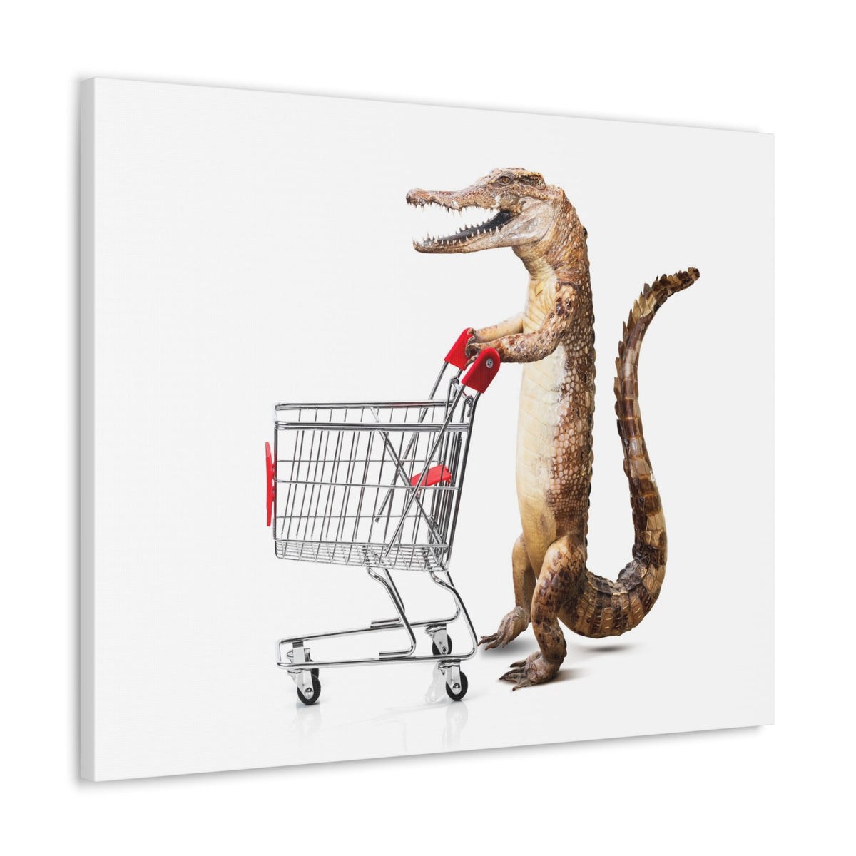 Shopping Alligator Wall Art Canvas Unframed-Express Your Love Gifts