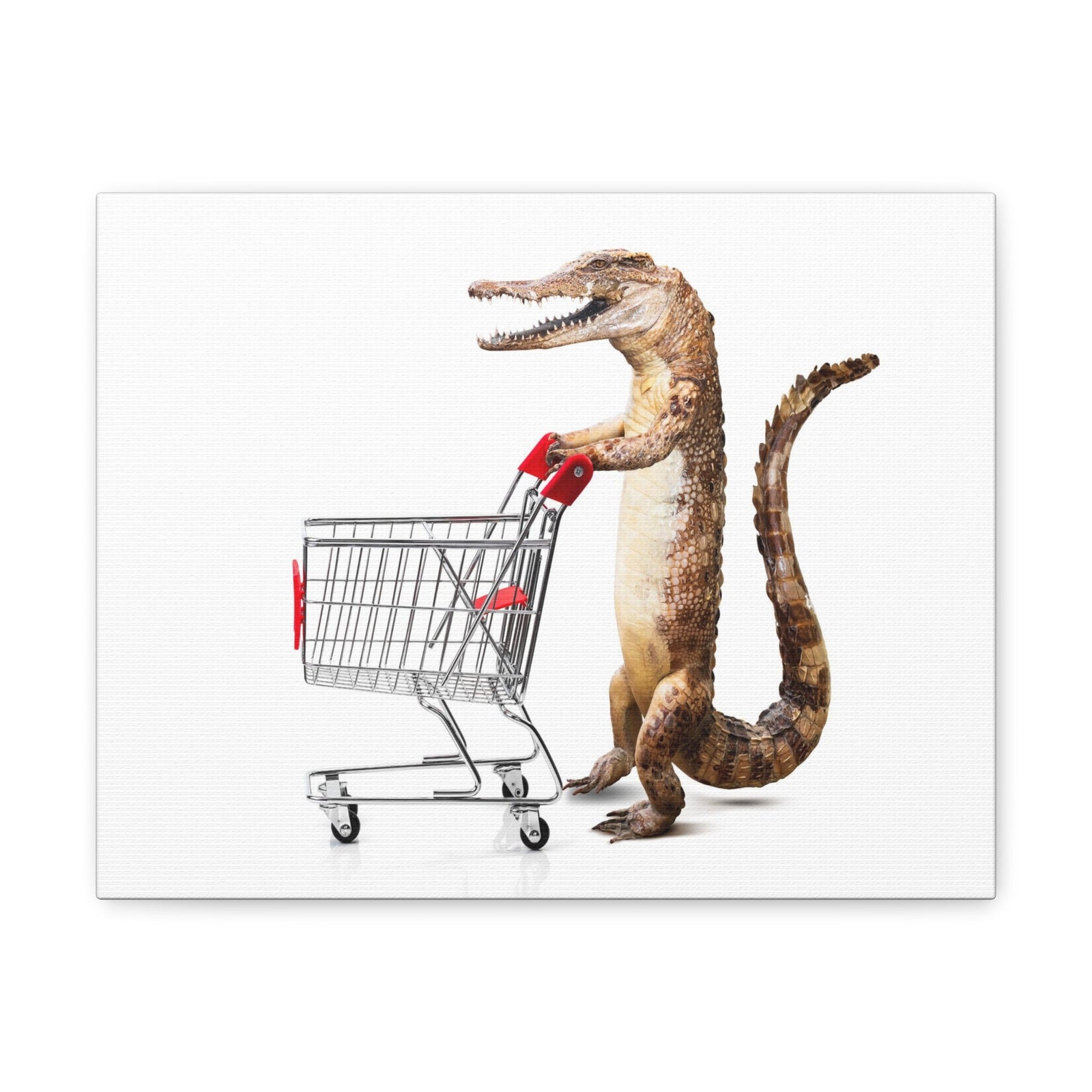 Shopping Alligator Wall Art Canvas Unframed-Express Your Love Gifts