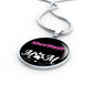 Shorthair Cat Mom Necklace Circle Pendant Stainless Steel or 18k Gold 18-22"-Express Your Love Gifts