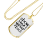 Show Me Your Back Necklace Stainless Steel or 18k Gold Dog Tag 24" Chain-Express Your Love Gifts