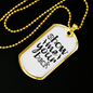 Show Me Your Back Necklace Stainless Steel or 18k Gold Dog Tag 24" Chain-Express Your Love Gifts