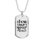 Show Me Your Back Necklace Stainless Steel or 18k Gold Dog Tag 24" Chain-Express Your Love Gifts