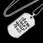 Show Me Your Back Necklace Stainless Steel or 18k Gold Dog Tag 24" Chain-Express Your Love Gifts