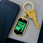 Show me Your NFT Crypto Keychain Stainless Steel or 18k Gold Dog Tag Keyring-Express Your Love Gifts