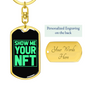Show me Your NFT Crypto Keychain Stainless Steel or 18k Gold Dog Tag Keyring-Express Your Love Gifts