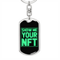 Show me Your NFT Crypto Keychain Stainless Steel or 18k Gold Dog Tag Keyring-Express Your Love Gifts