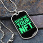 Show me Your NFT Crypto Necklace Stainless Steel or 18k Gold Dog Tag 24" Chain-Express Your Love Gifts