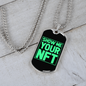 Show me Your NFT Crypto Necklace Stainless Steel or 18k Gold Dog Tag 24" Chain-Express Your Love Gifts