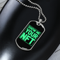 Show me Your NFT Crypto Necklace Stainless Steel or 18k Gold Dog Tag 24" Chain-Express Your Love Gifts