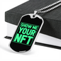 Show me Your NFT Crypto Necklace Stainless Steel or 18k Gold Dog Tag 24" Chain-Express Your Love Gifts