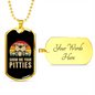 Show Me Your Pitties Necklace Stainless Steel or 18k Gold Dog Tag 24" Chain-Express Your Love Gifts