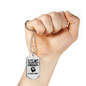 Show Our Christian Christian Necklace Stainless Steel or 18k Gold Dog Tag 24" Chain-Express Your Love Gifts