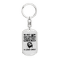 Show Our Christian Colors Keychain Stainless Steel or 18k Gold Dog Tag Keyring-Express Your Love Gifts