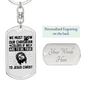 Show Our Christian Colors Keychain Stainless Steel or 18k Gold Dog Tag Keyring-Express Your Love Gifts