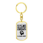 Show Our Christian Colors Keychain Stainless Steel or 18k Gold Dog Tag Keyring-Express Your Love Gifts
