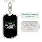 Show Your Strength Here Hunter'S Keychain Gift Stainless Steel or 18k Gold Dog Tag Keyring-Express Your Love Gifts