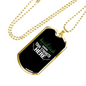 Show Your Strength Here Hunting Necklace Stainless Steel or 18k Gold Dog Tag 24"-Express Your Love Gifts