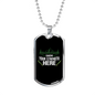 Show Your Strength Here Hunting Necklace Stainless Steel or 18k Gold Dog Tag 24"-Express Your Love Gifts