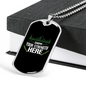 Show Your Strength Here Hunting Necklace Stainless Steel or 18k Gold Dog Tag 24"-Express Your Love Gifts