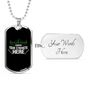 Show Your Strength Here Hunting Necklace Stainless Steel or 18k Gold Dog Tag 24"-Express Your Love Gifts